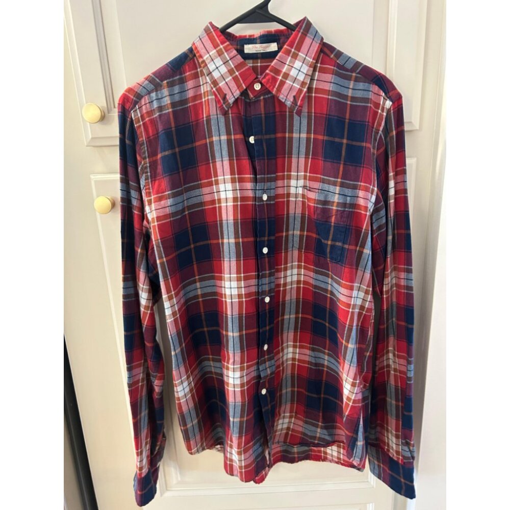 Gant The Hugger Shirt Men Medium Multicolor 100% Cotton Button Down Collared